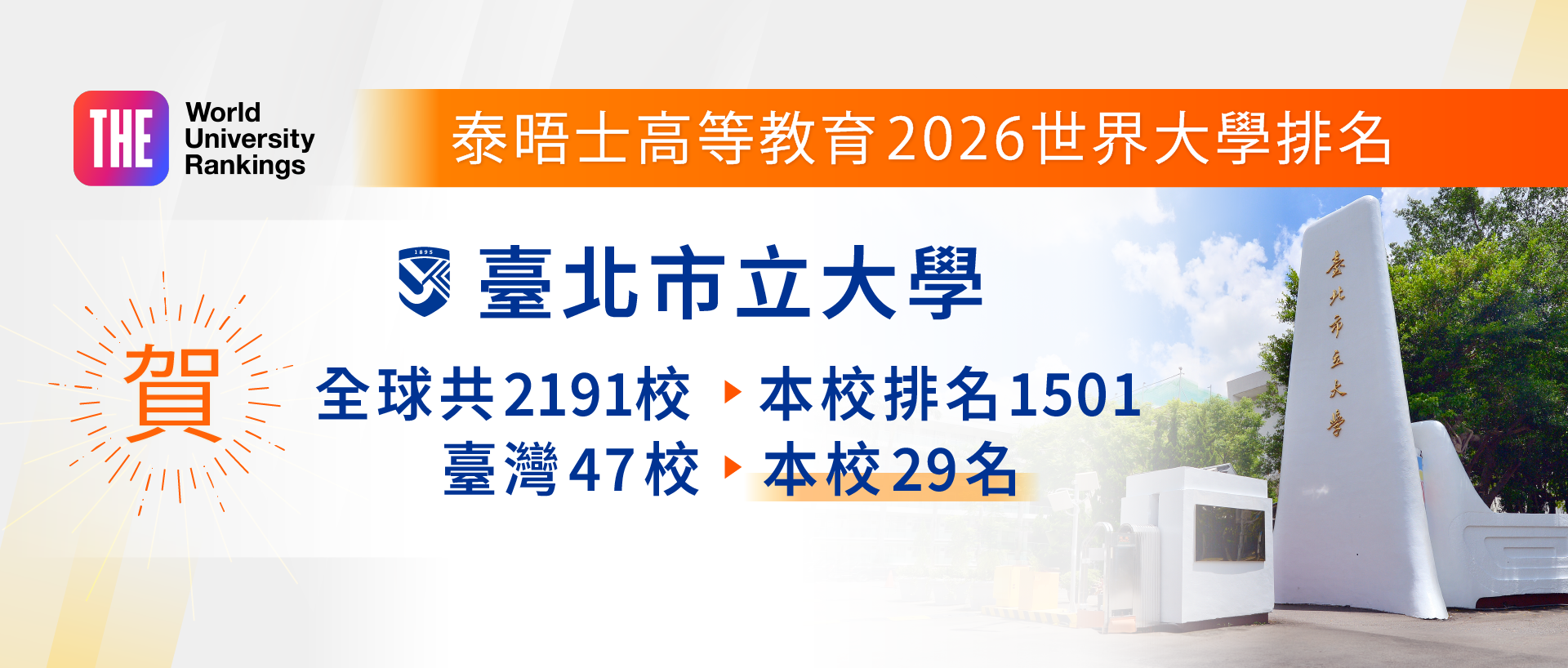 THE2026世界大學排名